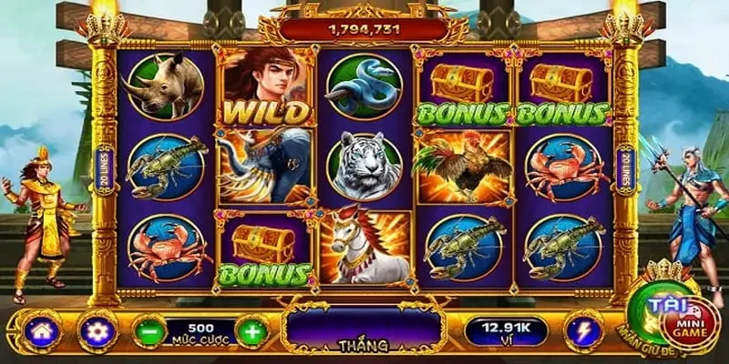 Hệ thống biểu tượng quyền năng chìa khóa mở ra kho báu trong game